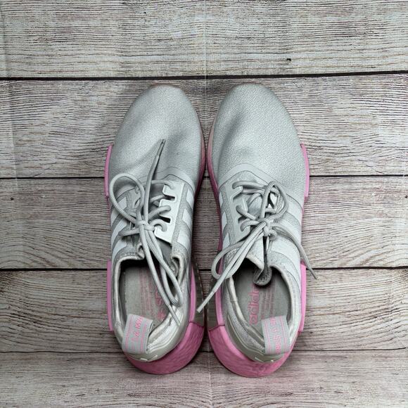 Adidas NMD R1 Womens Size 11 Running Sneakers Grey Pink White GW9462 - Picture 13 of 13